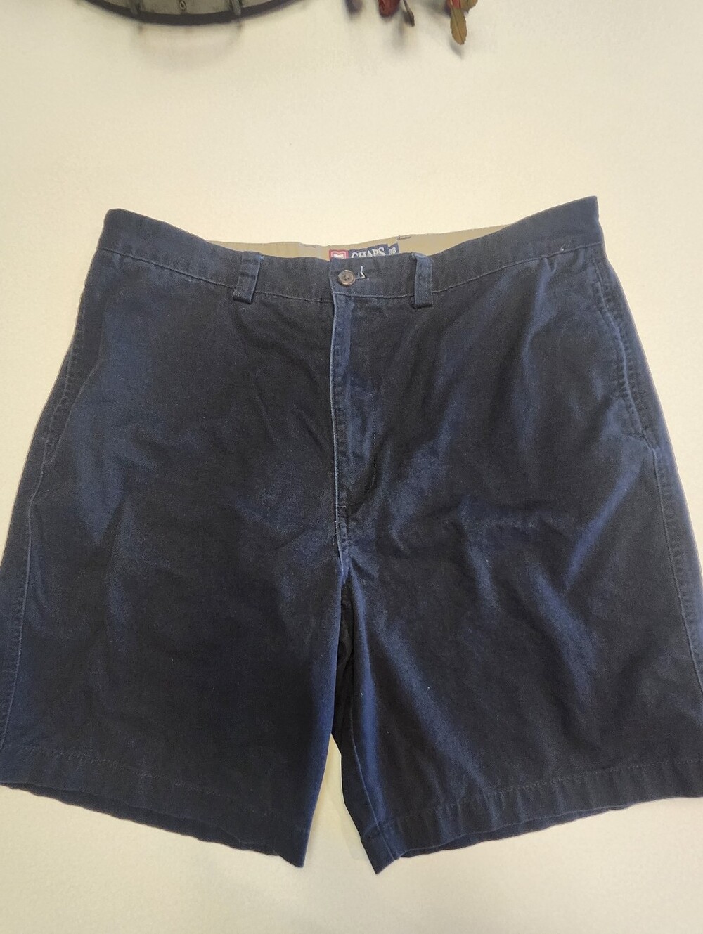 Chaps Navy Blue 100% Cotton Dress Shorts, 38